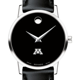 Minnesota Women&#39;s Movado Museum with Leather Strap Shot #1
