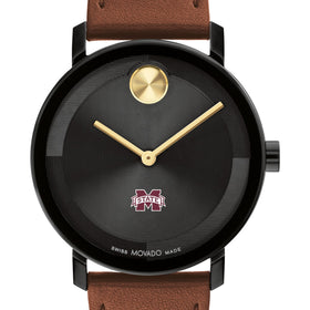 Mississippi State Men&#39;s Movado BOLD with Cognac Leather Strap Shot #1