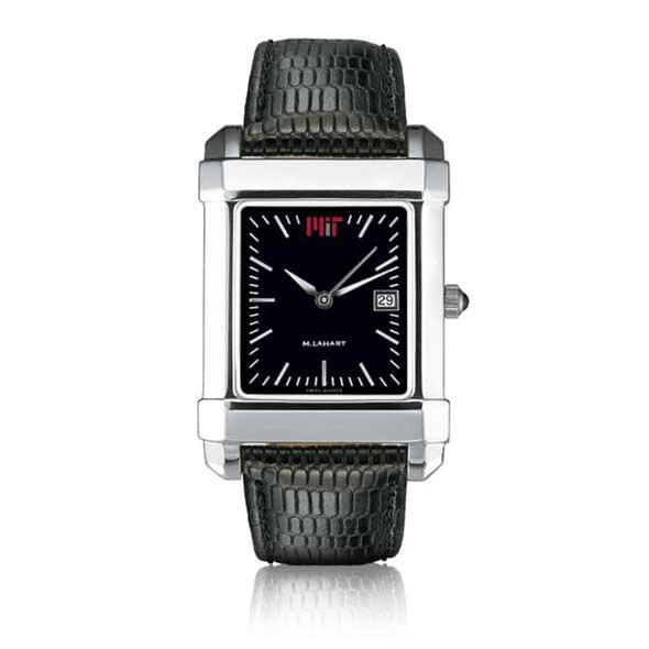 MIT Men&#39;s Black Quad Watch with Leather Strap Shot #2