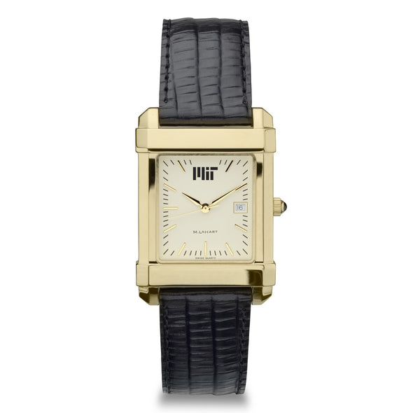 MIT Men&#39;s Gold Quad with Leather Strap Shot #2