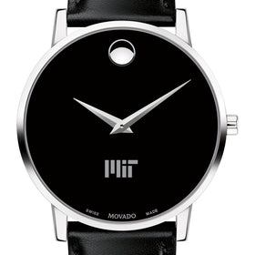 MIT Men&#39;s Movado Museum with Leather Strap Shot #1