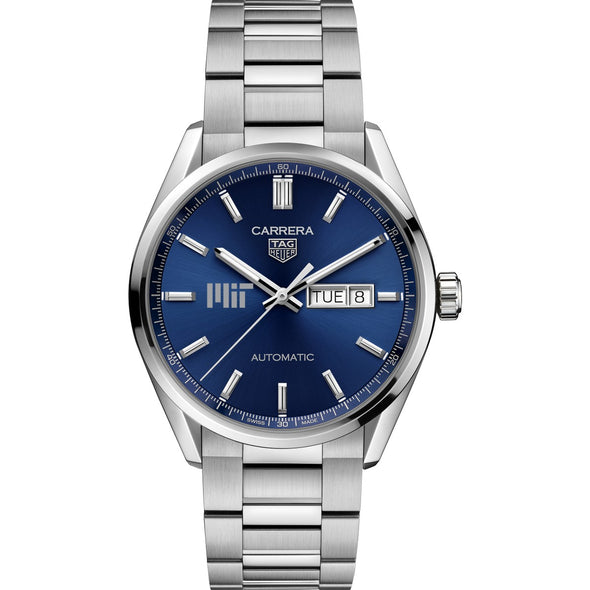 MIT Men&#39;s TAG Heuer Carrera with Blue Dial &amp; Day-Date Window Shot #2
