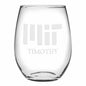 MIT Stemless Wine Glasses Made in the USA - Set of 4 Shot #1