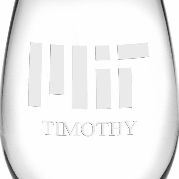 MIT Stemless Wine Glasses Made in the USA - Set of 4 Shot #3