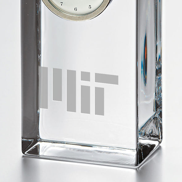 MIT Tall Glass Desk Clock by Simon Pearce Shot #2