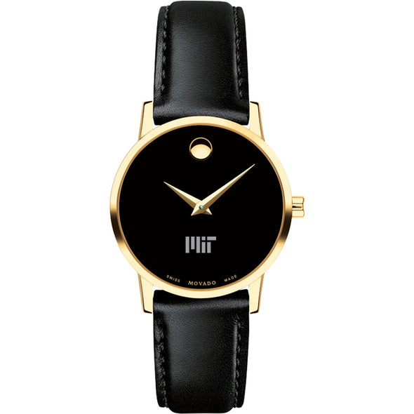 MIT Women&#39;s Movado Gold Museum Classic Leather Shot #2