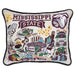 MS State Embroidered Pillow