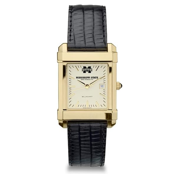 MS State Men&#39;s Gold Quad with Leather Strap Shot #2