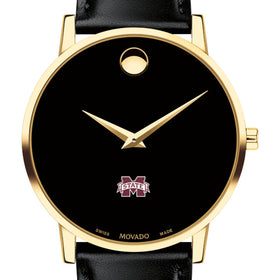 MS State Men&#39;s Movado Gold Museum Classic Leather Shot #1
