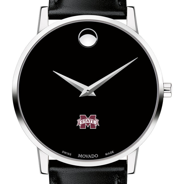 MS State Men&#39;s Movado Museum with Leather Strap Shot #1