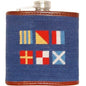 Nautical Flag Needlepoint Flask Shot #1