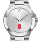 NC State Men's Movado Collection Stainless Steel Watch with Silver Dial Shot #1