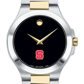 NC State Men&#39;s Movado Collection Two-Tone Watch with Black Dial Shot #1