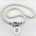 NC State Pearl Necklace with Sterling Silver Charm