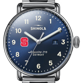 NC State Shinola Watch, The Canfield 43mm Blue Dial Shot #1