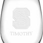 NC State Stemless Wine Glasses Made in the USA - Set of 4 Shot #3