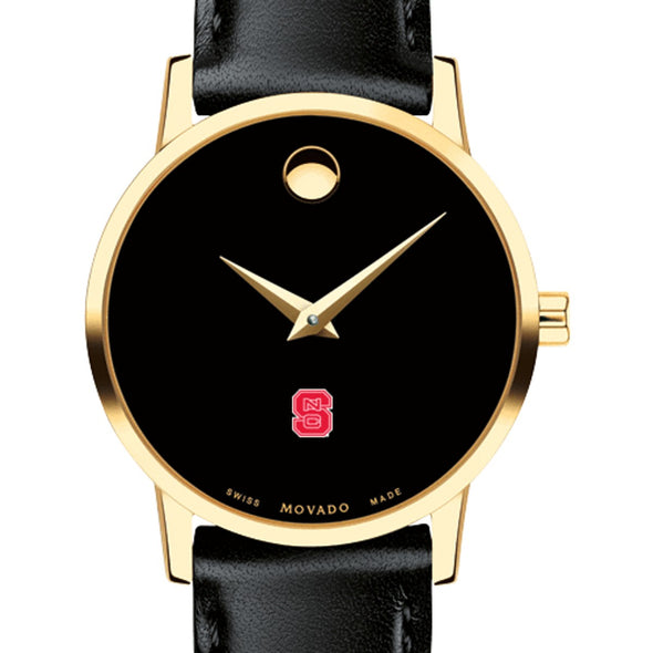 NC State Women&#39;s Movado Gold Museum Classic Leather Shot #1