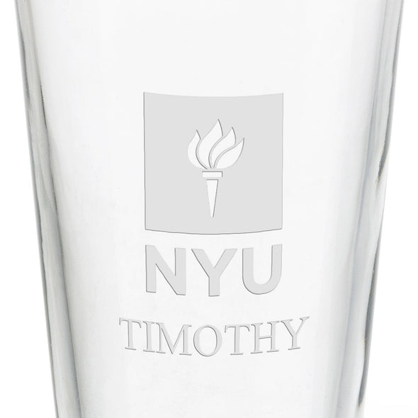 New York University 16 oz Pint Glass- Set of 2 Shot #3