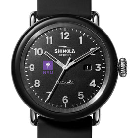 New York University Shinola Watch, The Detrola 43mm Black Dial at M.LaHart &amp; Co. Shot #1