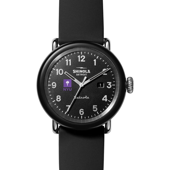 New York University Shinola Watch, The Detrola 43mm Black Dial at M.LaHart &amp; Co. Shot #2