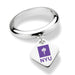 New York University Sterling Silver Ring with Sterling Tag