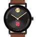 North Carolina State Men's Movado BOLD with Cognac Leather Strap