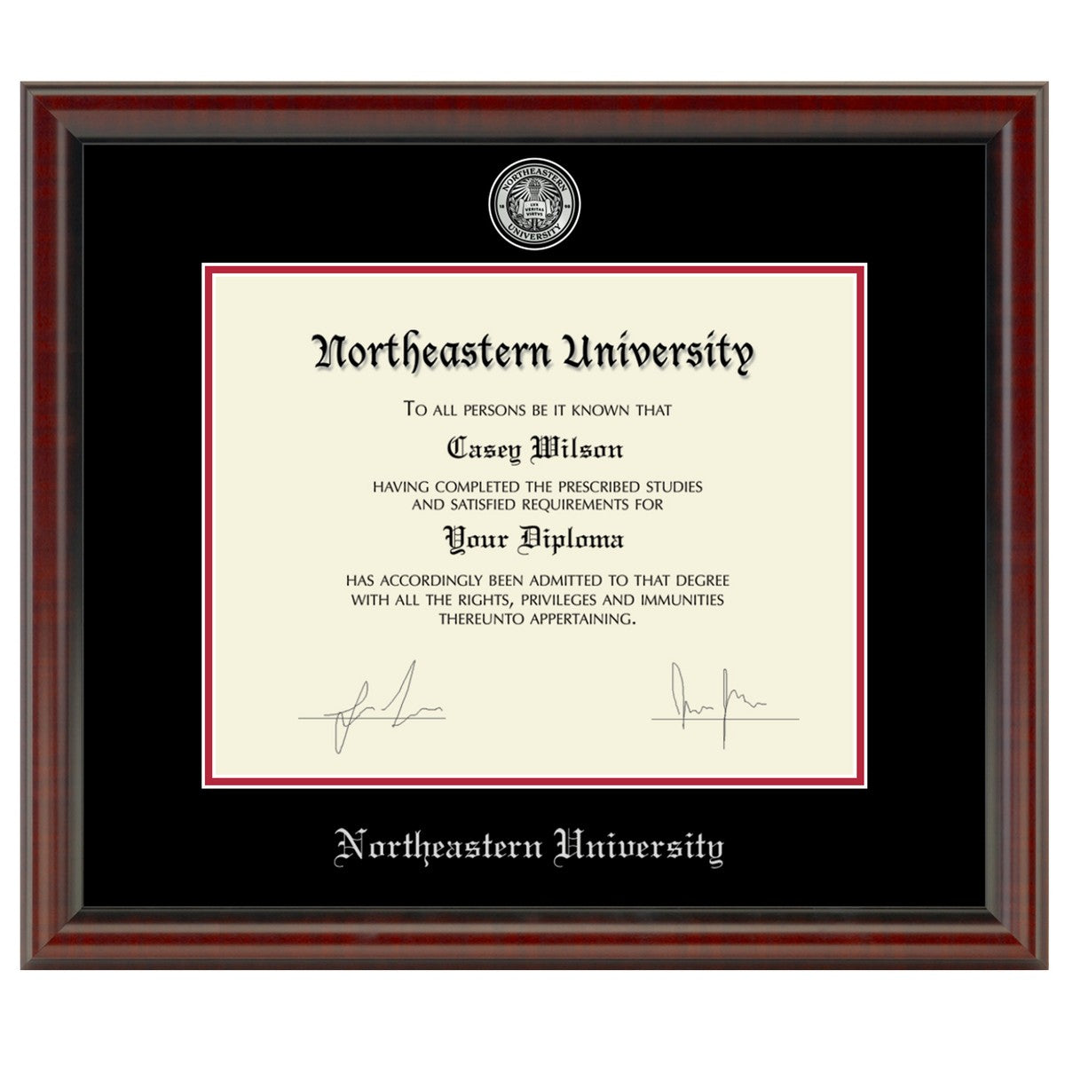 Campus Images Northeastern University Huskies 14w x 11h Legacy Black Campus Images Northeastern University Huskies 14w x 11h Legacy Black