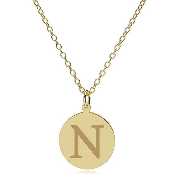 Northwestern 14K Gold Pendant &amp; Chain Shot #2