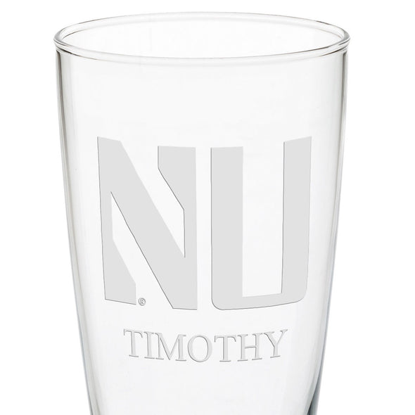 Northwestern 20oz Pilsner Glasses - Set of 2 Shot #3