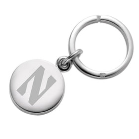 Northwestern Sterling Silver Insignia Key Ring Shot #1
