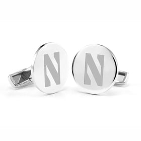 Northwestern University Cufflinks in Sterling Silver Shot #1