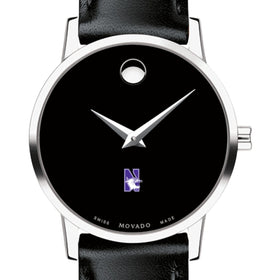 Northwestern Women&#39;s Movado Museum with Leather Strap Shot #1