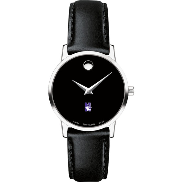Northwestern Women&#39;s Movado Museum with Leather Strap Shot #2