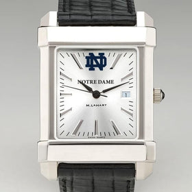 Notre Dame Men&#39;s Collegiate Watch with Leather Strap Shot #1