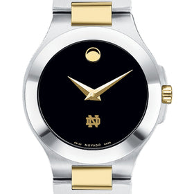 Notre Dame Women&#39;s Movado Collection Two-Tone Watch with Black Dial Shot #1