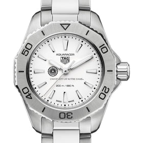 Notre Dame Women&#39;s TAG Heuer Steel Aquaracer with Silver Dial Shot #1
