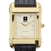 NYU Men's Gold Quad with Leather Strap