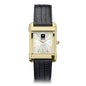 NYU Men's Gold Watch with 2-Tone Dial & Leather Strap at M.LaHart & Co. Shot #2