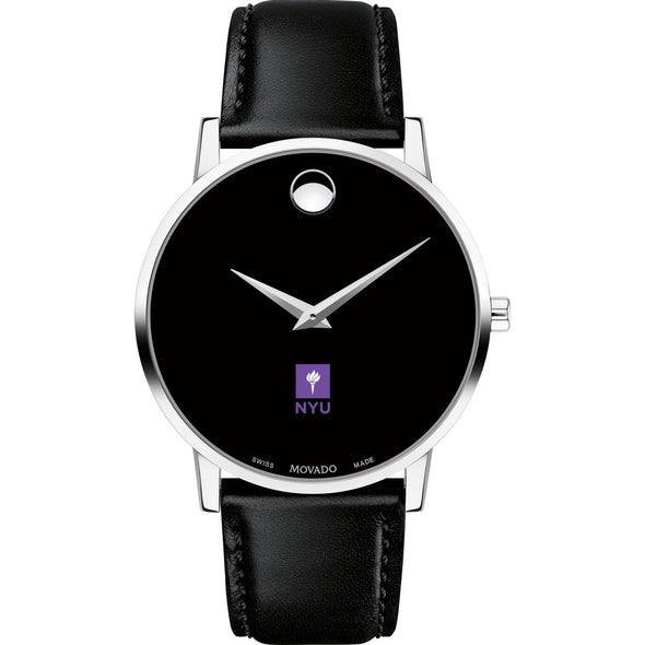 NYU Men&#39;s Movado Museum with Leather Strap Shot #2