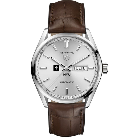 NYU Men&#39;s TAG Heuer Automatic Day/Date Carrera with Silver Dial Shot #2