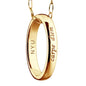 NYU Monica Rich Kosann "Carpe Diem" Poesy Ring Necklace Gold Shot #3