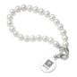 NYU Pearl Bracelet with Sterling Silver Charm Shot #1