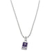 NYU Sterling Silver Necklace with Enamel Charm