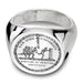 NYU Sterling Silver Round Signet Ring