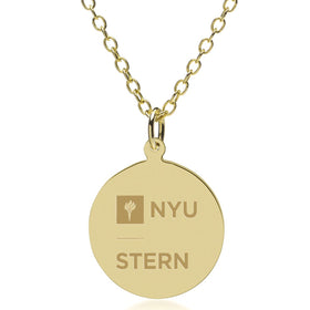 NYU Stern 18K Gold Pendant &amp; Chain Shot #1