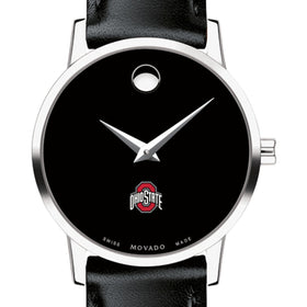 Ohio State Women&#39;s Movado Museum with Leather Strap Shot #1