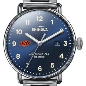 Oklahoma State Shinola Watch, The Canfield 43mm Blue Dial Shot #1