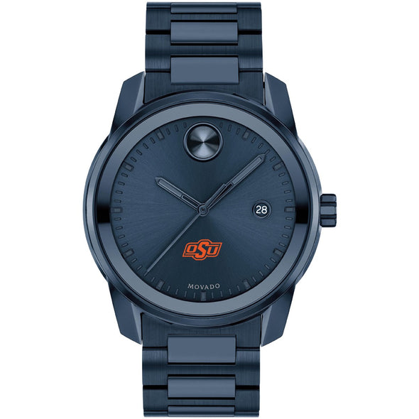 Oklahoma State University Men&#39;s Movado BOLD Blue Ion with Date Window Shot #2