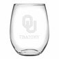 Oklahoma Stemless Wine Glasses Made in the USA - Set of 4 Shot #1