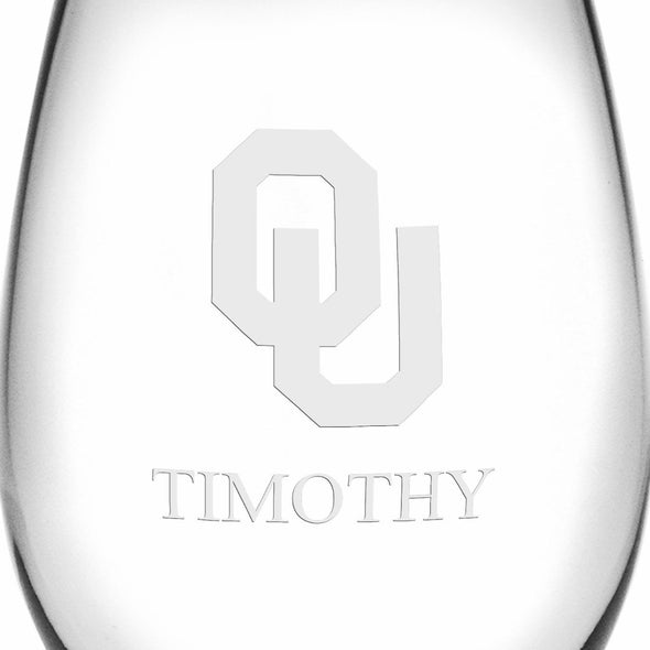 Oklahoma Stemless Wine Glasses Made in the USA - Set of 4 Shot #3